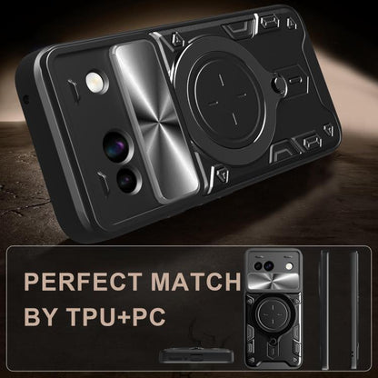 CD Texture Sliding Camshield Magnetic Holder Phone Case, For Google Pixel 8a, For Google Pixel 8 Pro 5G, For Google Pixel 8 5G