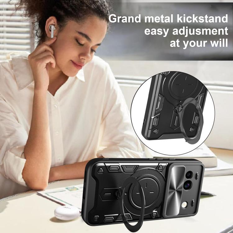 CD Texture Sliding Camshield Magnetic Holder Phone Case, For Google Pixel 8a, For Google Pixel 8 Pro 5G, For Google Pixel 8 5G