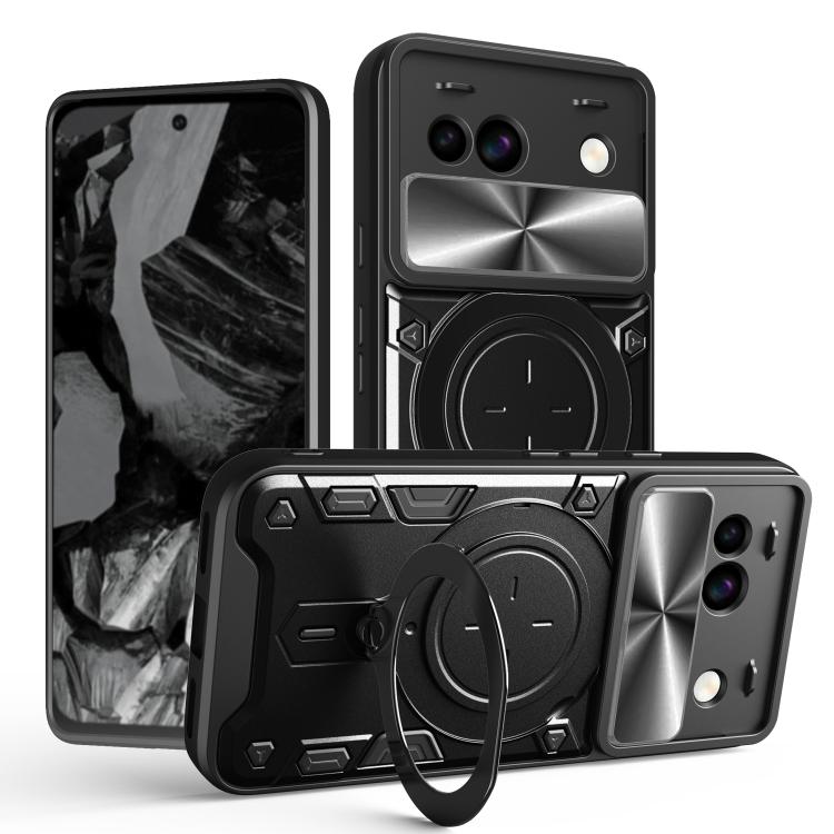 CD Texture Sliding Camshield Magnetic Holder Phone Case, For Google Pixel 8a, For Google Pixel 8 Pro 5G, For Google Pixel 8 5G