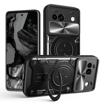 CD Texture Sliding Camshield Magnetic Holder Phone Case, For Google Pixel 8a, For Google Pixel 8 Pro 5G, For Google Pixel 8 5G