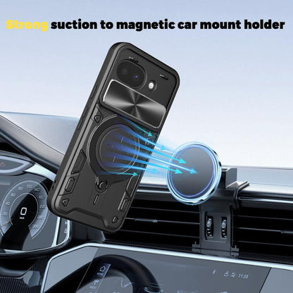 CD Texture Sliding Camshield Magnetic Holder Phone Case, For Google Pixel 10a, For Google Pixel 9 Pro XL, For Google Pixel 9 / 9 Pro, For Google Pixel 8a