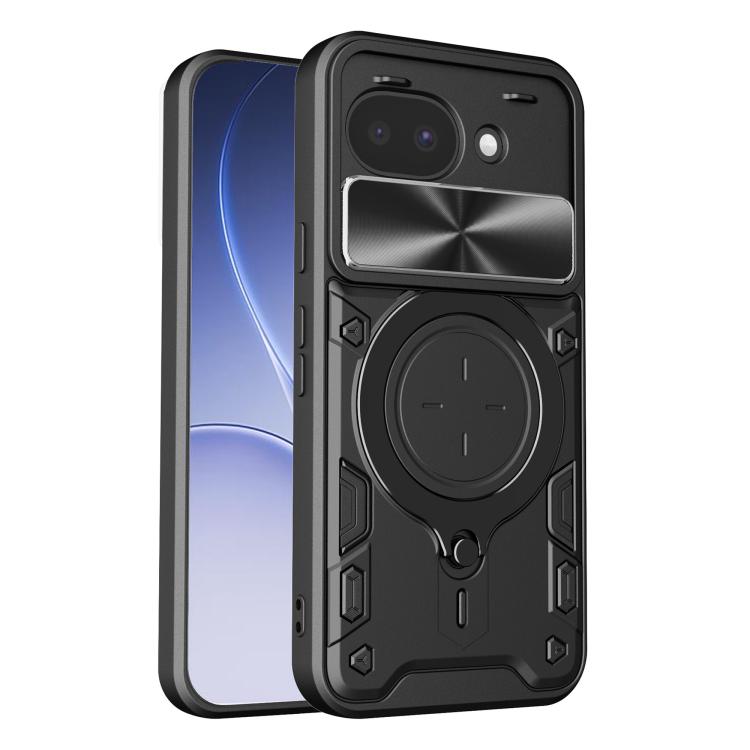 CD Texture Sliding Camshield Magnetic Holder Phone Case, For Google Pixel 11 Pro XL, For Google Pixel 10a, For Google Pixel 9 Pro XL, For Google Pixel 9 / 9 Pro