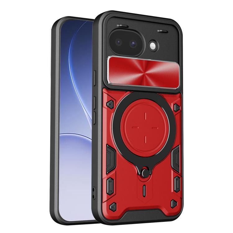 CD Texture Sliding Camshield Magnetic Holder Phone Case, For Google Pixel 11 Pro XL, For Google Pixel 10a, For Google Pixel 9 Pro XL, For Google Pixel 9 / 9 Pro