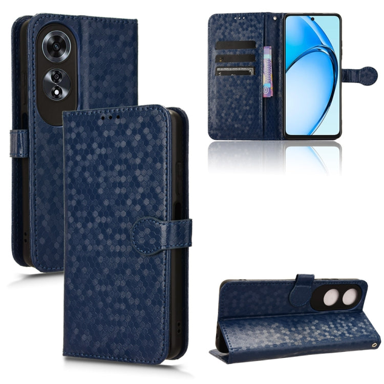 Honeycomb Dot Texture Leather Phone Case, For OPPO Reno12 Pro 5G Global, For OPPO Reno12 5G Global, For OPPO K12x 5G, For OPPO A60 4G