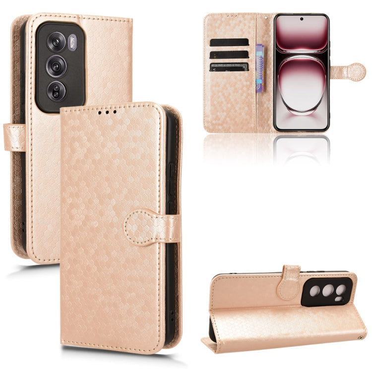 Honeycomb Dot Texture Leather Phone Case, For OPPO Reno12 5G Global, For OPPO K12x 5G, For OPPO A60 4G, For OPPO A3 Pro 5G