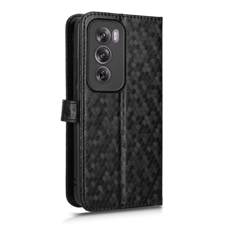 Honeycomb Dot Texture Leather Phone Case, For OPPO Reno12 Pro 5G Global, For OPPO Reno12 5G Global, For OPPO K12x 5G, For OPPO A60 4G