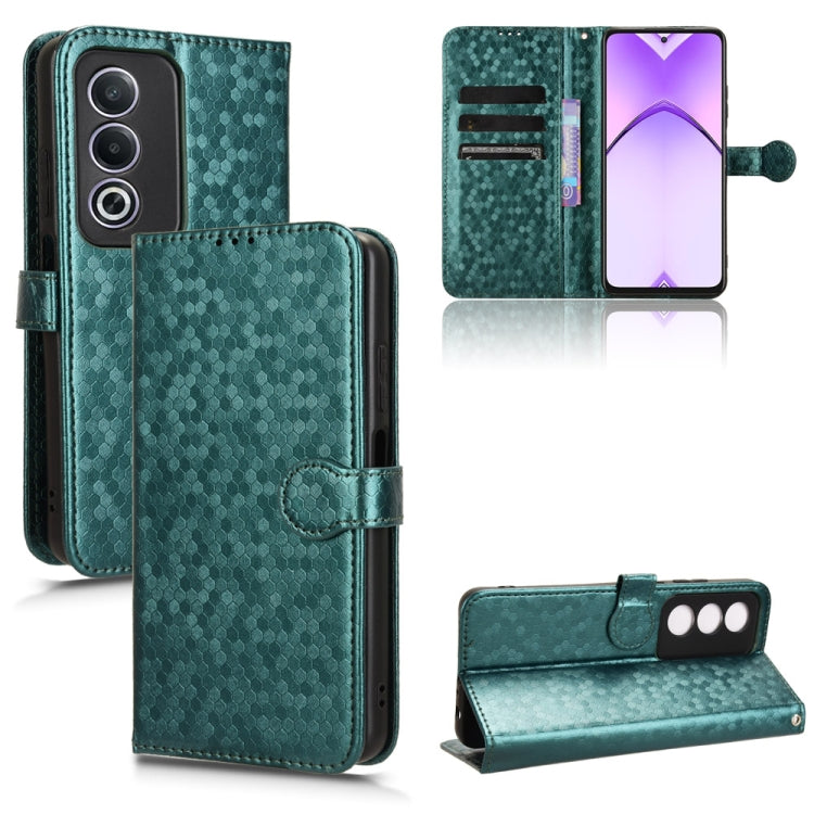 Honeycomb Dot Texture Leather Phone Case, For OPPO A3x 5G India, For OPPO Reno12 F, For OPPO A3 Pro India, For OPPO Reno12 Pro 5G Global