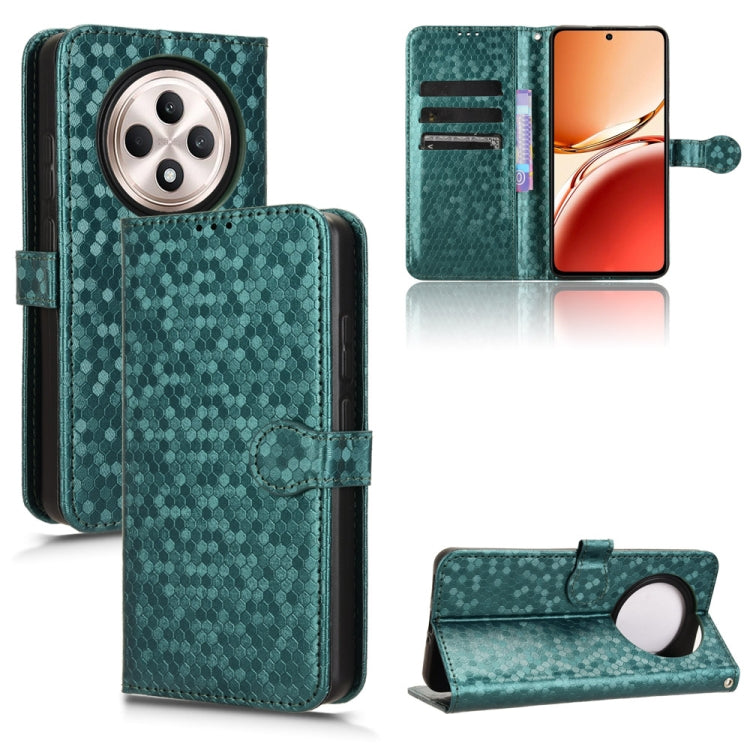 Honeycomb Dot Texture Leather Phone Case, For OPPO A3x 5G India, For OPPO Reno12 F, For OPPO A3 Pro India, For OPPO Reno12 Pro 5G Global