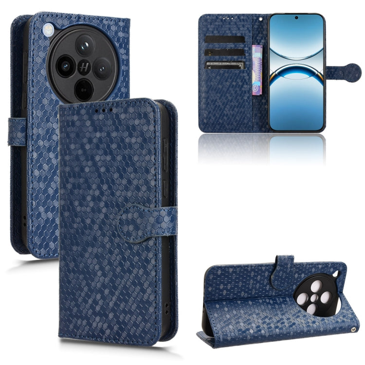 Honeycomb Dot Texture Leather Phone Case, For OPPO Find X8, For OPPO A3x 5G India, For OPPO Reno12 F, For OPPO A3 Pro India