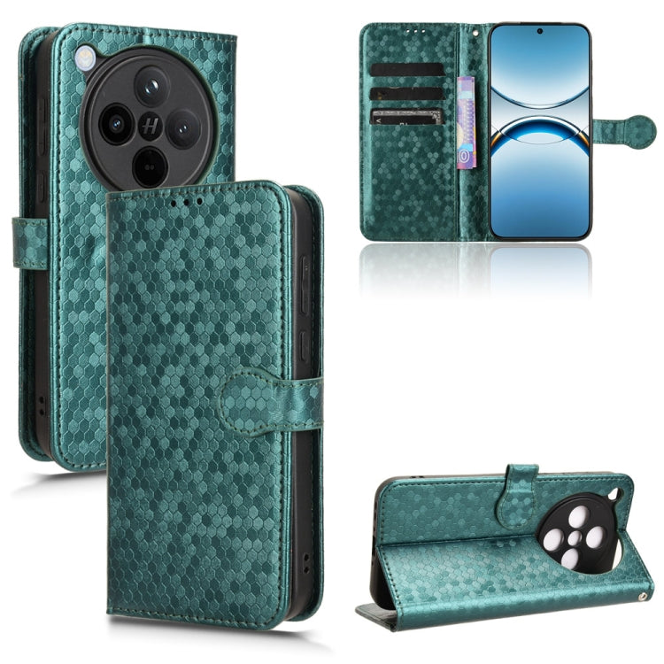 Honeycomb Dot Texture Leather Phone Case, For OPPO Find X8, For OPPO A3x 5G India, For OPPO Reno12 F, For OPPO A3 Pro India