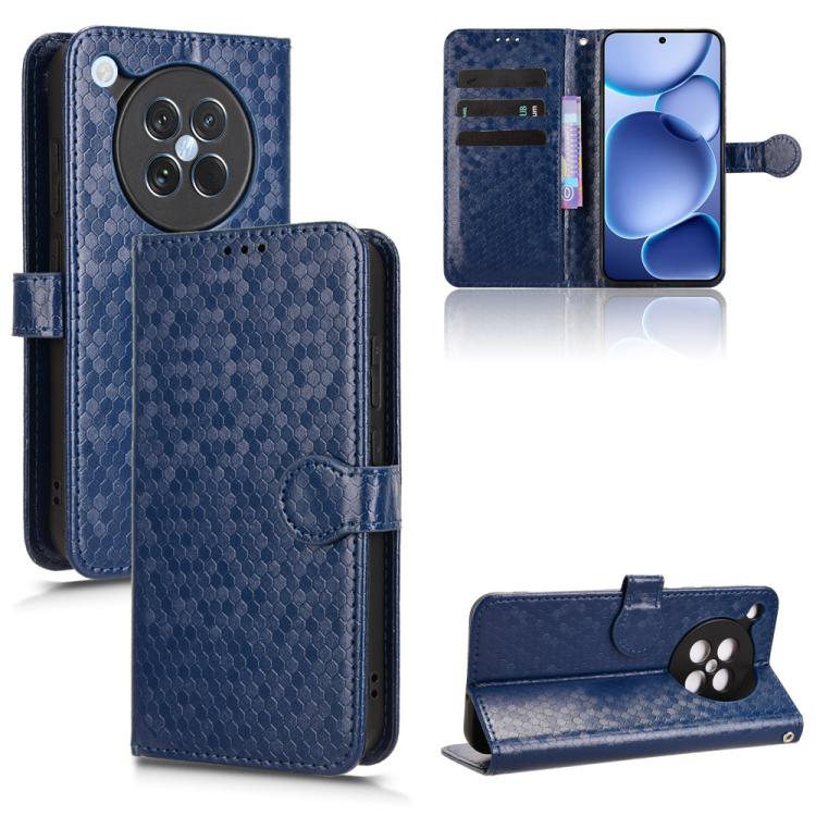 Honeycomb Dot Texture Leather Phone Case, For OPPO Reno14 Pro Global, For OPPO Reno14 Global, For OPPO Find X8s+ 5G, For OPPO Find X8s 5G