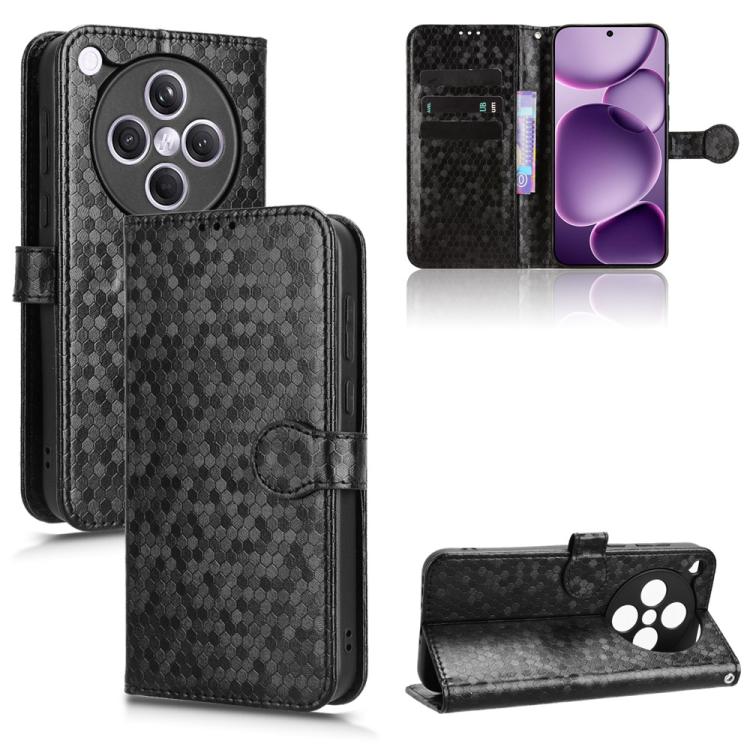 Honeycomb Dot Texture Leather Phone Case, For OPPO Reno14 Pro Global, For OPPO Reno14 Global, For OPPO Find X8s+ 5G, For OPPO Find X8s 5G