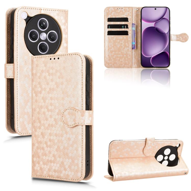 Honeycomb Dot Texture Leather Phone Case, For OPPO Reno14 Global, For OPPO Find X8s+ 5G, For OPPO Find X8s 5G, For OPPO Find X8 Ultra 5G