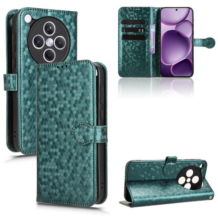 Honeycomb Dot Texture Leather Phone Case, For OPPO Reno14 Pro Global, For OPPO Reno14 Global, For OPPO Find X8s+ 5G, For OPPO Find X8s 5G