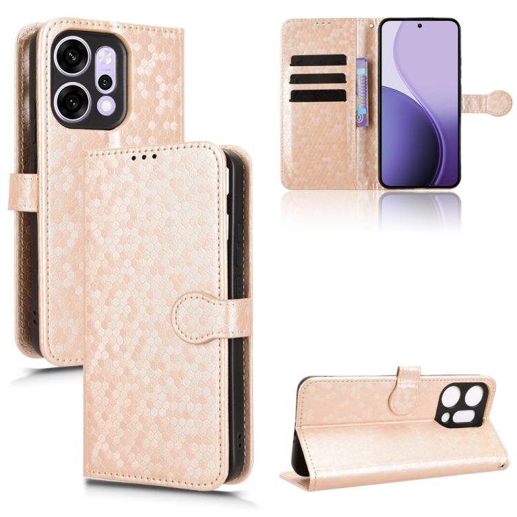 Honeycomb Dot Texture Leather Phone Case, For OPPO Reno14 Global, For OPPO Find X8s+ 5G, For OPPO Find X8s 5G, For OPPO Find X8 Ultra 5G