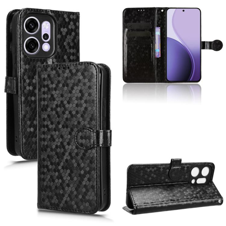Honeycomb Dot Texture Leather Phone Case, For OPPO Reno14 Pro Global, For OPPO Reno14 Global, For OPPO Find X8s+ 5G, For OPPO Find X8s 5G