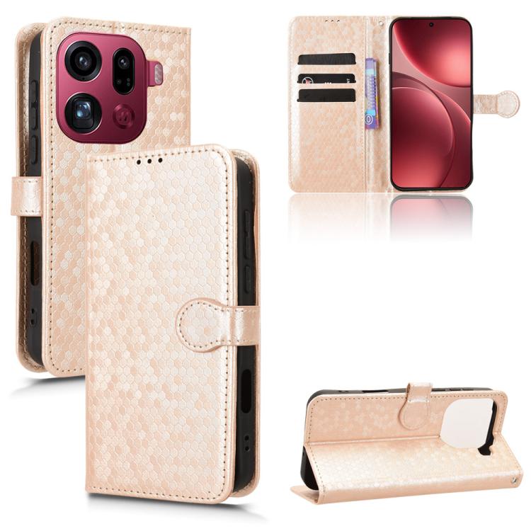 Honeycomb Dot Texture Leather Phone Case, For OPPO Find X9 Pro, For OPPO Reno14 F 5G, For OPPO A5x 5G / 4G Global, For OPPO A5 5G / 4G Global