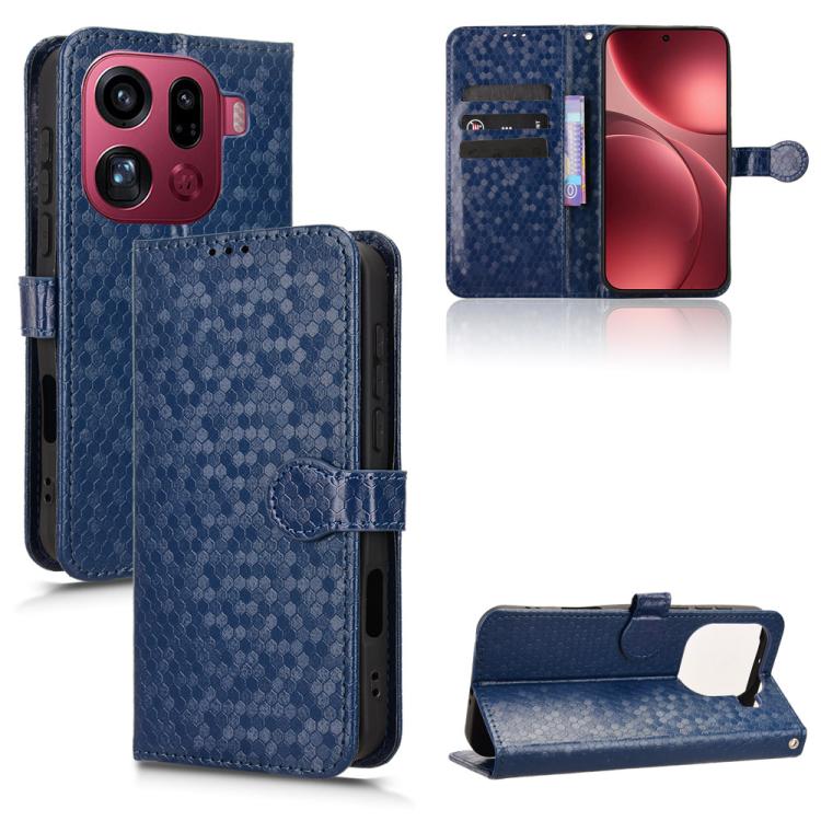 Honeycomb Dot Texture Leather Phone Case, For OPPO Find X9 Pro, For OPPO Reno14 F 5G, For OPPO A5x 5G / 4G Global, For OPPO A5 5G / 4G Global