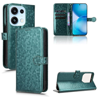 Honeycomb Dot Texture Leather Phone Case, For OPPO F35 Pro 5G / A7 Pro Max, For OPPO Reno16 F 5G / Reno16 FS 5G, For OPPO Reno15 A 5G, For OPPO Reno16 Pro 5G / Reno16 5G Global