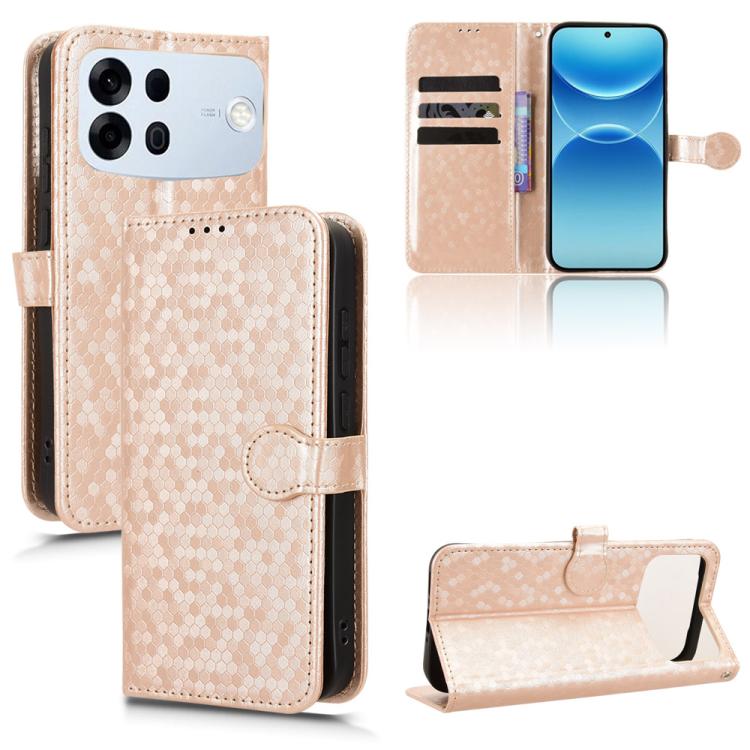 Honeycomb Dot Texture Leather Phone Case, For OPPO F35 Pro 5G / A7 Pro Max, For OPPO Reno16 F 5G / Reno16 FS 5G, For OPPO Reno15 A 5G, For OPPO Reno16 Pro 5G / Reno16 5G Global