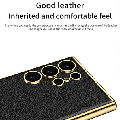 GKK Plating TPU + Leather Full Coverage Phone Case