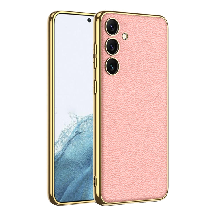 GKK Plating TPU + Leather Full Coverage Phone Case