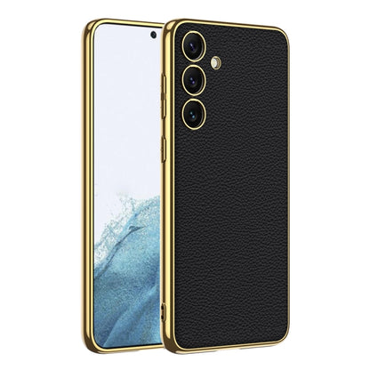 GKK Plating TPU + Leather Full Coverage Phone Case