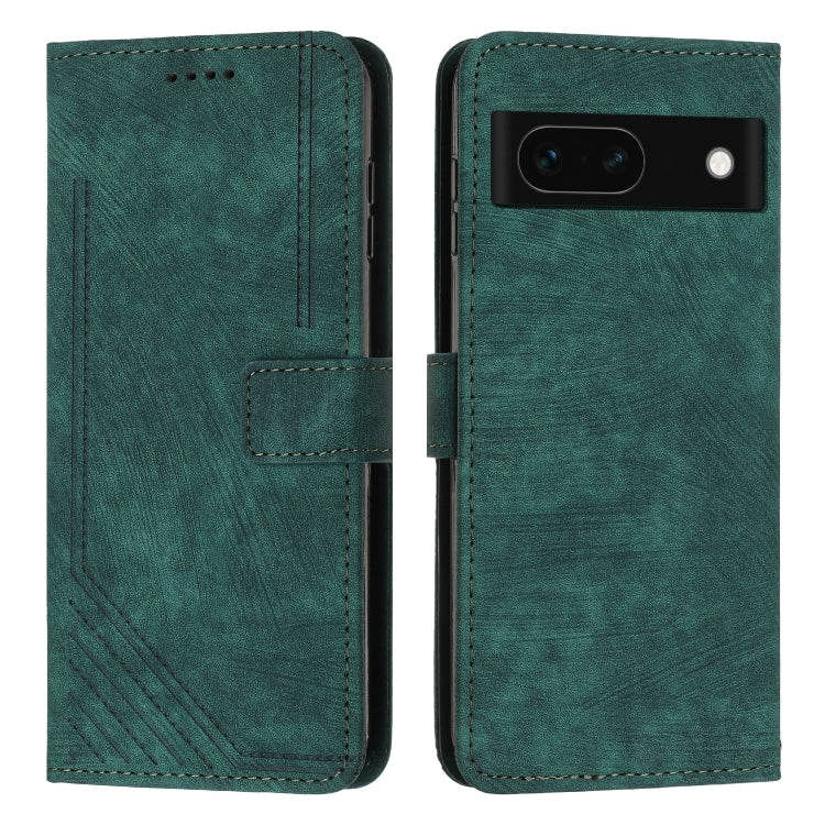 Skin Feel Stripe Pattern Leather Phone Case with Lanyard, For Google Pixel 10 / 10 Pro, For Google Pixel 9a, For Google Pixel 8a