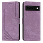 Skin Feel Stripe Pattern Leather Phone Case with Lanyard, For Google Pixel 10 / 10 Pro, For Google Pixel 9a, For Google Pixel 8a