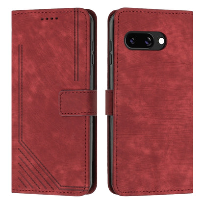 Skin Feel Stripe Pattern Leather Phone Case with Lanyard, For Google Pixel 10 / 10 Pro, For Google Pixel 9a, For Google Pixel 8a
