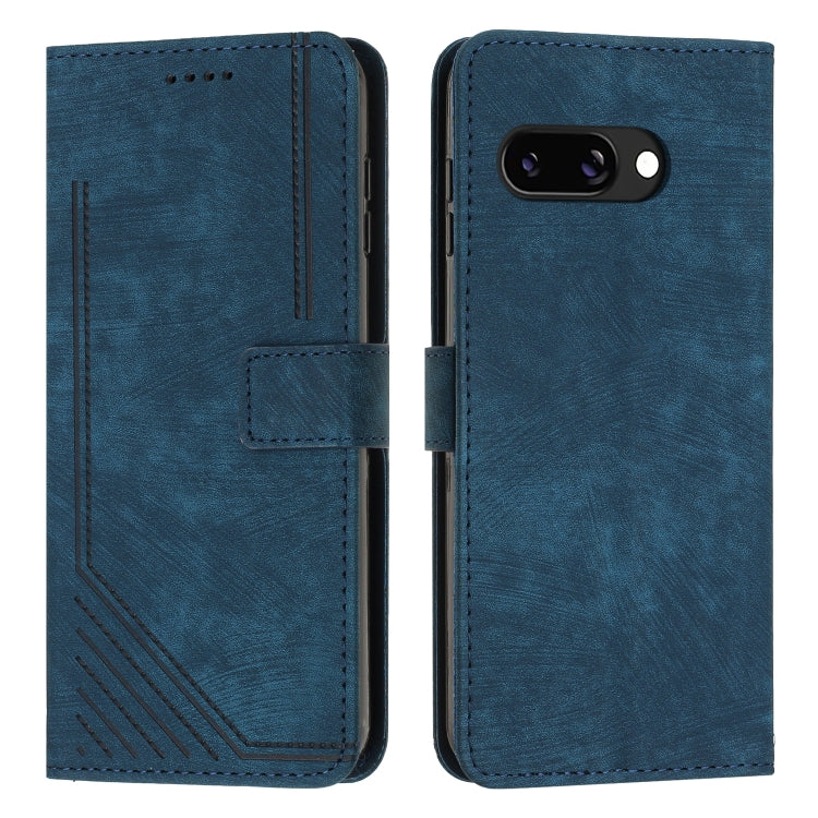 Skin Feel Stripe Pattern Leather Phone Case with Lanyard, For Google Pixel 10 / 10 Pro, For Google Pixel 9a, For Google Pixel 8a