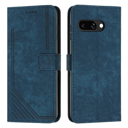 Skin Feel Stripe Pattern Leather Phone Case with Lanyard, For Google Pixel 10 / 10 Pro, For Google Pixel 9a, For Google Pixel 8a