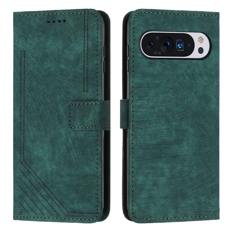 Skin Feel Stripe Pattern Leather Phone Case with Lanyard, For Google Pixel 10 Pro XL, For Google Pixel 10 / 10 Pro, For Google Pixel 9a, For Google Pixel 8a