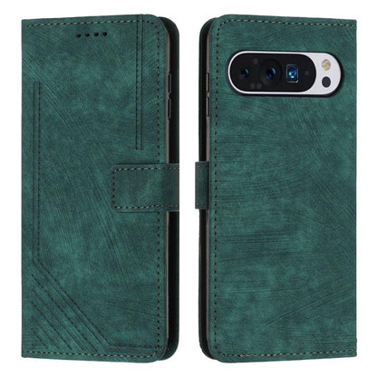 Skin Feel Stripe Pattern Leather Phone Case with Lanyard, For Google Pixel 10 Pro XL, For Google Pixel 10 / 10 Pro, For Google Pixel 9a, For Google Pixel 8a