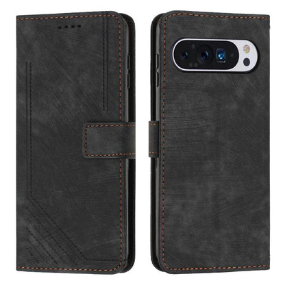 Skin Feel Stripe Pattern Leather Phone Case with Lanyard, For Google Pixel 10 Pro XL, For Google Pixel 10 / 10 Pro, For Google Pixel 9a, For Google Pixel 8a