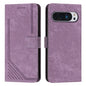 Skin Feel Stripe Pattern Leather Phone Case with Lanyard, For Google Pixel 10 Pro XL, For Google Pixel 10 / 10 Pro, For Google Pixel 9a, For Google Pixel 8a