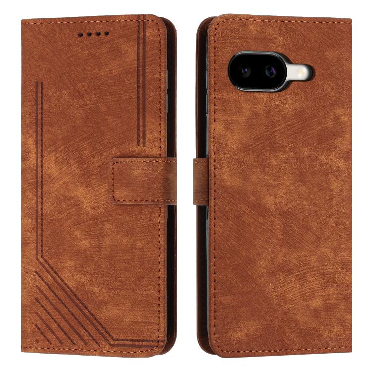 Skin Feel Stripe Pattern Leather Phone Case with Lanyard, For Google Pixel 11 Pro XL, For Google Pixel 11 / 11 Pro, For Google Pixel 10a, For Google Pixel 10 Pro XL