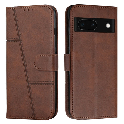 Stitching Calf Texture Buckle Leather Phone Case