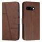 Stitching Calf Texture Buckle Leather Phone Case