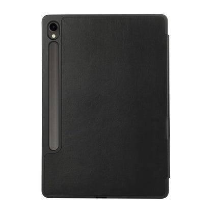 3-Fold Pure Color TPU Leather Tablet Case with Pen Slot