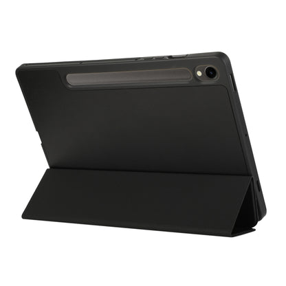 3-Fold Pure Color TPU Leather Tablet Case with Pen Slot
