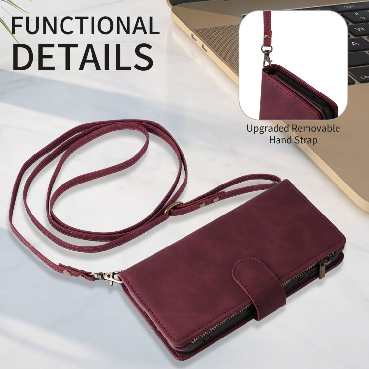 Crossbody Multi-card Slot Wallet Zipper Leather Phone Case