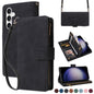 Crossbody Multi-card Slot Wallet Zipper Leather Phone Case, For Samsung Galaxy S23 FE 5G
