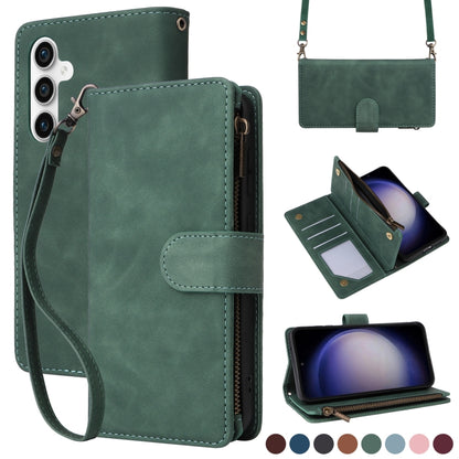 Crossbody Multi-card Slot Wallet Zipper Leather Phone Case