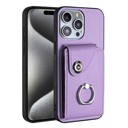 Organ Card Bag Ring Holder Phone Case, For iPhone 16, For iPhone 15 Pro Max, For iPhone 15 Pro, For iPhone 15 Plus