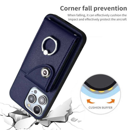 Organ Card Bag Ring Holder Phone Case, For iPhone 14 Pro Max, For iPhone SE 2022 / 2020 / 8 / 7, For iPhone 13 Pro Max, For iPhone 13 Pro