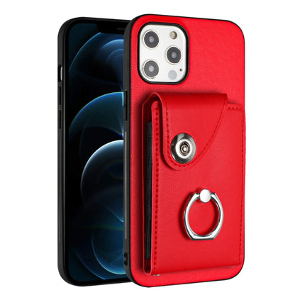 Organ Card Bag Ring Holder Phone Case, For iPhone 13, For iPhone 13 mini, For iPhone 12, For iPhone 12 Pro Max