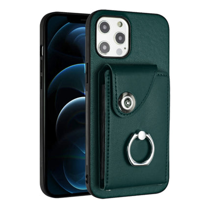 Organ Card Bag Ring Holder Phone Case, For iPhone 13, For iPhone 13 mini, For iPhone 12, For iPhone 12 Pro Max