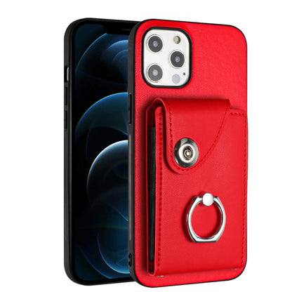Organ Card Bag Ring Holder Phone Case, For iPhone 13, For iPhone 13 mini, For iPhone 12, For iPhone 12 Pro Max