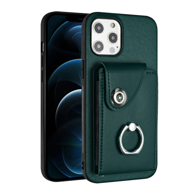 Organ Card Bag Ring Holder Phone Case, For iPhone 12 Pro, For iPhone 12 mini, For iPhone 11 Pro Max, For iPhone 11